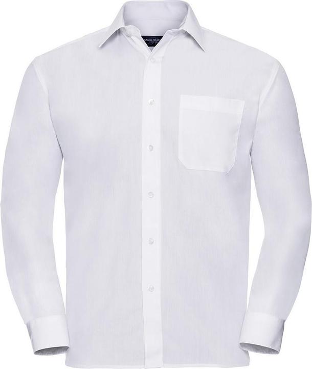 Actual product image Russell Mens Poplin Easy-Care Long-Sleeved Formal Shirt (XL)