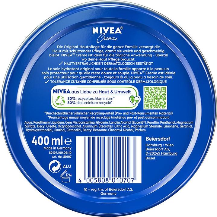 Image du produit NIVEA Creme Dose (Crème pour le corps, 400 ml)