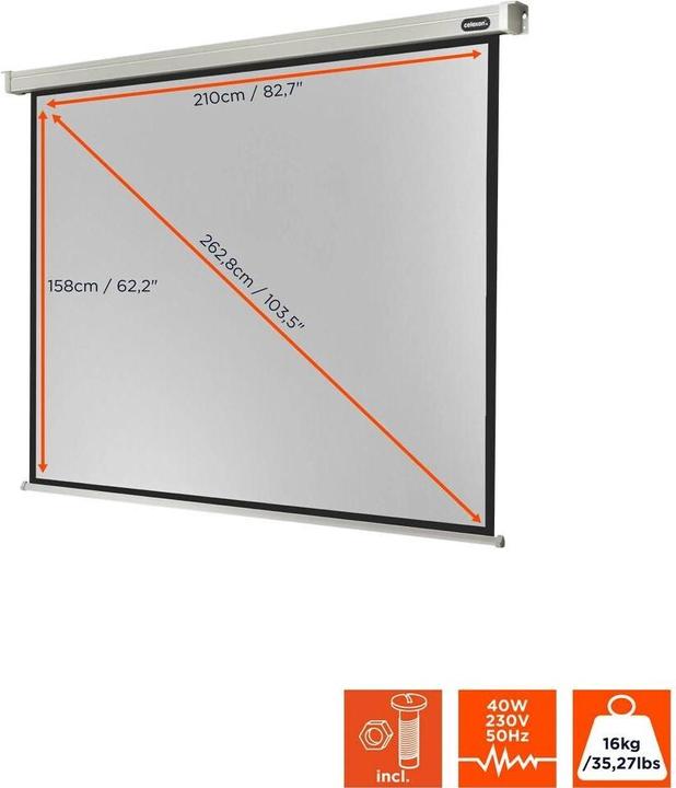 Actual product image Celexon Motor Professional, Canvas, 4:3 (103.15", 4:3)