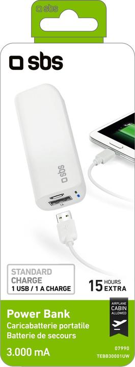 Actual product image SBS Compact Power Bank (3000 mAh, 11.10 Wh)