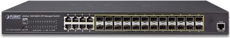 Produktbild Planet L2+/L4 24-Port 100/1000X SFP 8 Shared TP Managed Switches Static Routing IPv4/IPv6 W/ 48V Redunda... (24 Ports)