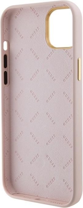 Produktbild Guess GUHCP15M4DGPP iPhone 15 Plus 6.7" jasnoróżowy/pink hardcase Silicone Logo Strass 4G (Apple iPhone 14 Plus)