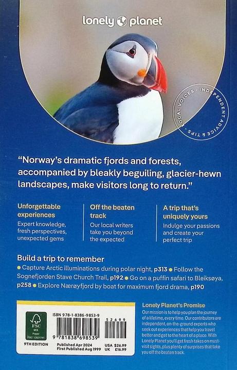 Actual product image Norway (English, Anthony Ham, Gemma Graham, Hugh Francis Anderson, Annika Hipple, 2024)