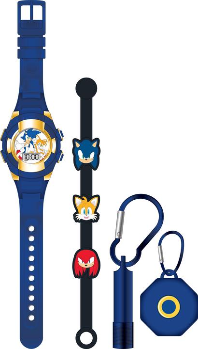 Actual product image Accutime Wristwatch set Sonic with accessories, children's LCD watch with digital display, flashing LEDs (Digital watch)