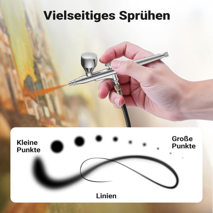Image du produit Wiltec Aérographe X501 Air Brush Designs avec buse de 0,3mm Godet à liquide