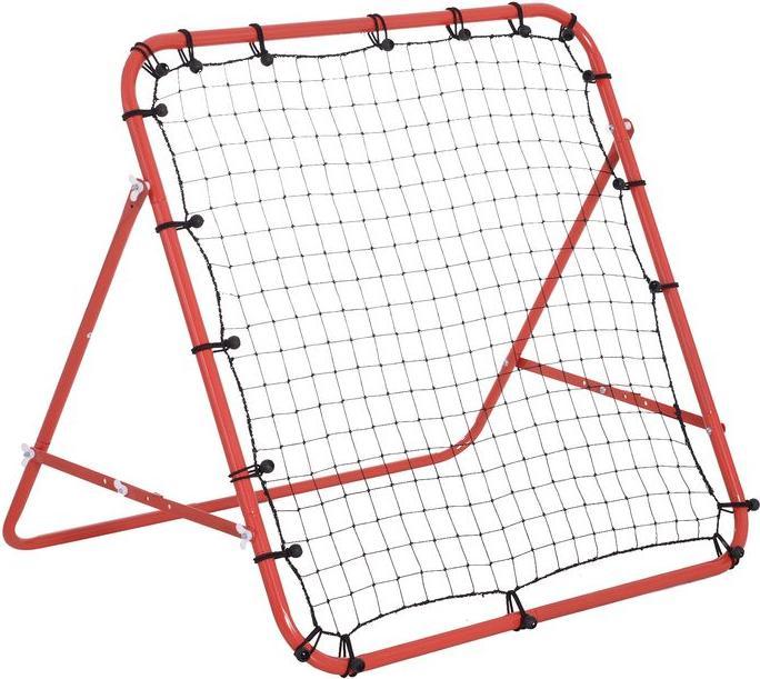 Immagine prodotto Swisshandel24 Rete da calcio a muro Rebounder per calcio Angolo regolabile Rosso+Nero 96 x 80 x 96