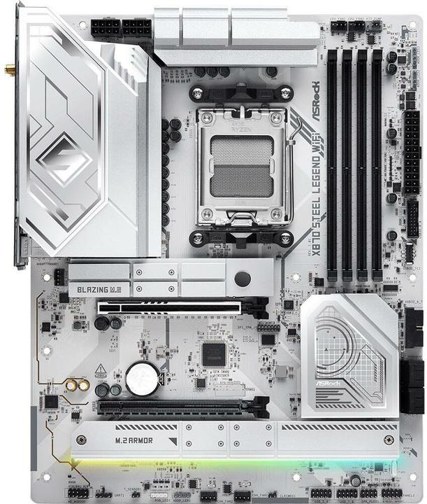 Actual product image AsRock X870 Steel Legend WiFi AM5 (AM5, AMD X870, ATX)