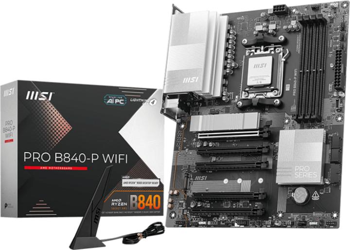 Productafbeelding MSI PRO B840-P WIFI (AM5, AMD B840, ATX)