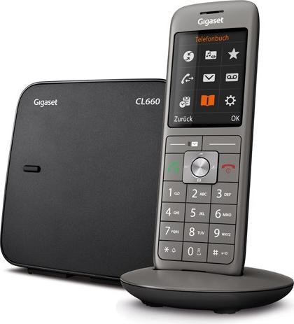 Actual product image Gigaset CL660 Analog/DECT telephone Anthracite Caller ID