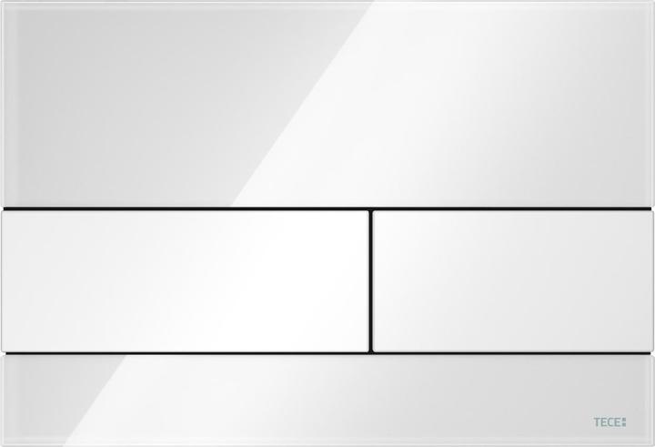 TECE TECEsquare WC-Bettigungsplatte Glas fr Zweimengentechnik wei 9240800