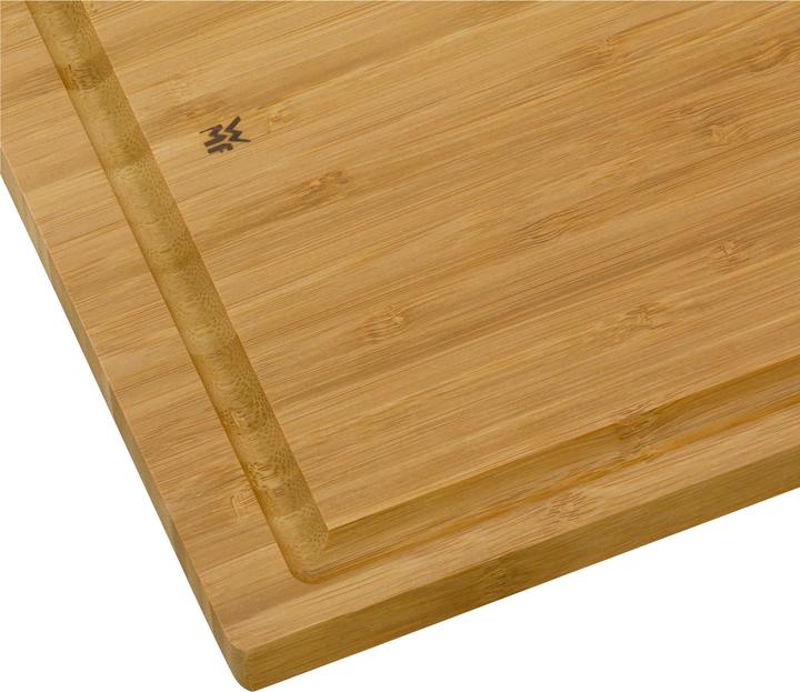 Productafbeelding WMF Snijplank rechthoekig 38x25x1,9cm houten plank medium sapgroef bamboe naturel