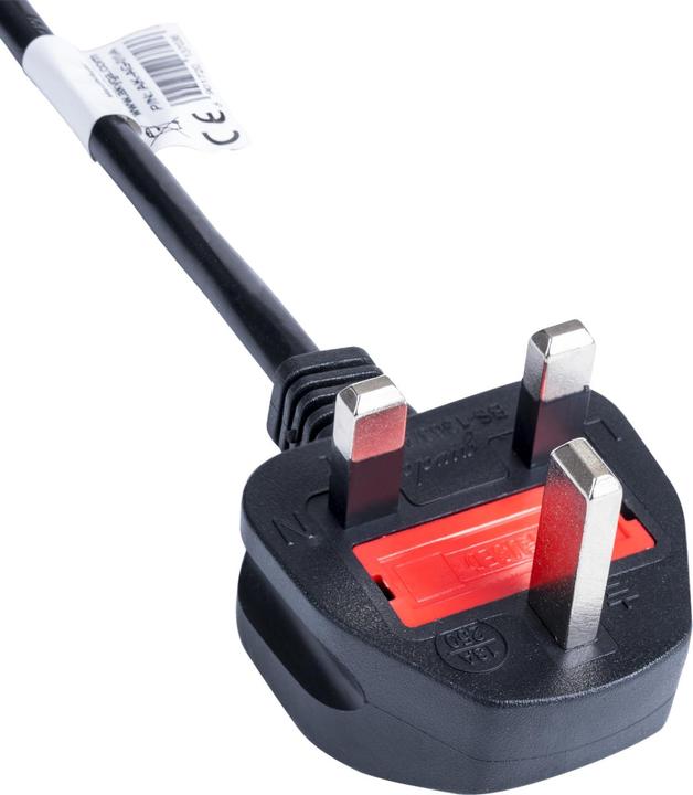 Actual product image Akyga Power connection cable (1x small appliance socket C7 - 1x UK plug) 1.50 m Sch (1.50 m)