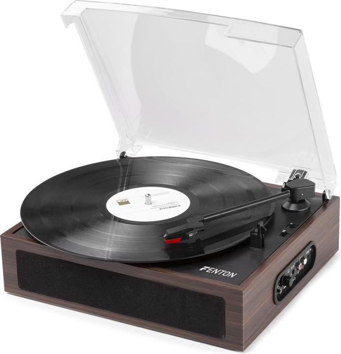 Actual product image Fenton Record Player with Bluetooth RP170D Brown (Manual)
