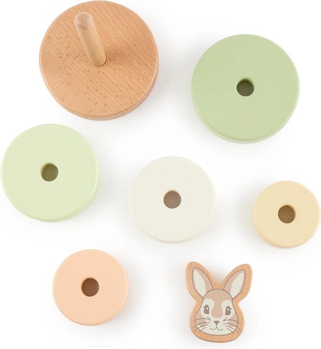 Produktbild Bieco Stapelspielzeug Stapelturm Hase Fine 10 cm x 10 cm x 18.5 cm