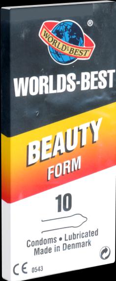 Actual product image World`s Best Worlds Best "Beauty Form" 10 slightly larger condoms with shaped end (10 pcs.)