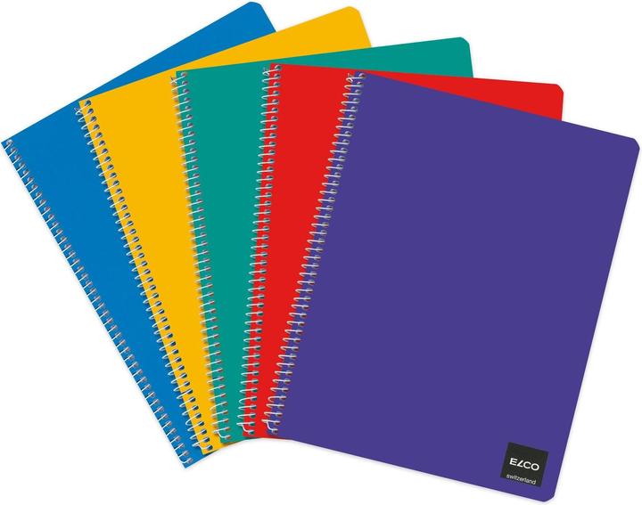 Actual product image Elco Notebook with spiral binding A6 4 mm squared, 10 pieces (A6, Checked, Soft cover)