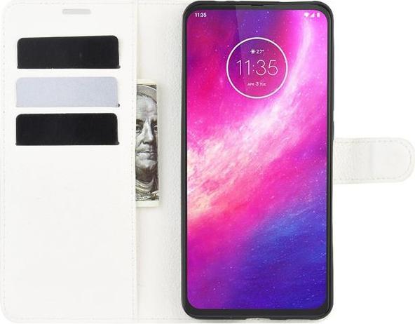 Actual product image MU Classic Litchi Leather Bookcover Series (Motorola One Hyper)
