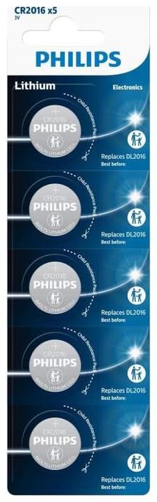 Produktbild Philips Buttoncell 5pcs CR2016 (5 Stk., CR2016)