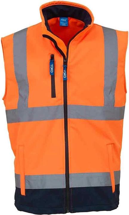 Neon orange/navy blue
