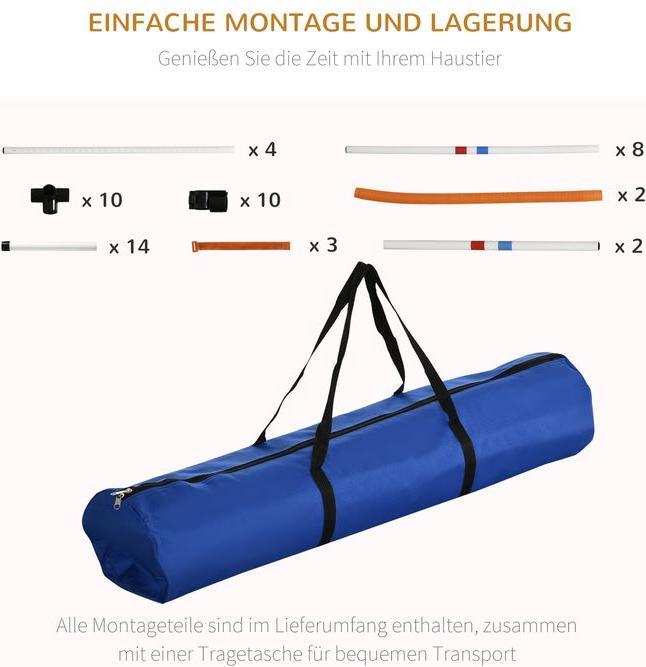 Actual product image Swisshandel24 Dog agility set 3-piece including bag white+yellow (Agility)