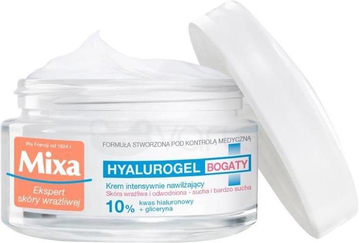 Image du produit Mixa Crème Hyalurogel Peau Sensible Expert Hydratation Intensive 50ml (50 ml, Crème de jour, Gel visage)