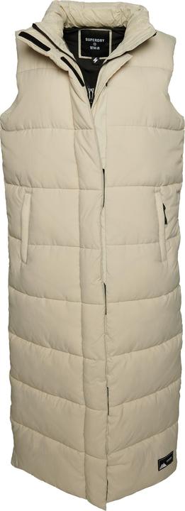 Superdry lange ärellose daunenjacke ripstop (M)