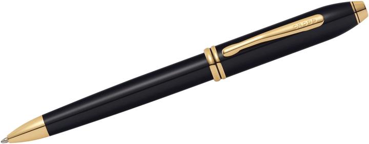 Produktbild Cross Drehkugelschreiber Townsend Schwarz-Lack 23 K goldplattierten Beschlägen (schwarz-lack, Gold, 1 x)