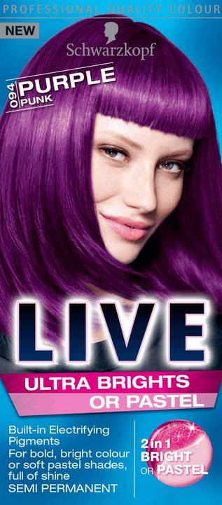 Image du produit Schwarzkopf Live Ultra Brights ou Pastel Hair Dye 094 Purple Punk (094 Violetinė Punk)