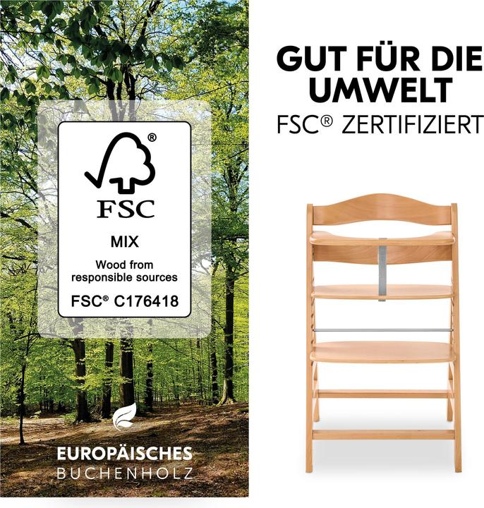 Produktbild Hauck Alpha Newborn Set Pre Nature Grey (Hochstuhl)
