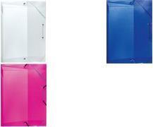 Actual product image Herlitz File box, DIN A4, made of PP, translucent-blue spine width: 40 mm, dimensions: (W)250 x (D)40 x (A4, 1 x)