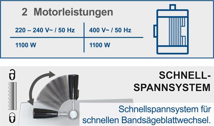 Produktbild Scheppach BASA3 Bandsäge 400V 50Hz 700W - 205mm