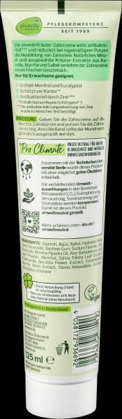 Produktbild dm alverde Pro Climate Zahncreme mit natürlichen Kräuter-Extrakten