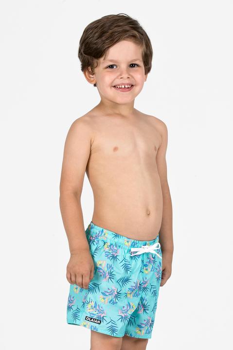 Produktbild Olaian Boardshorts Jungen 100 Palm türkis (5, 6)