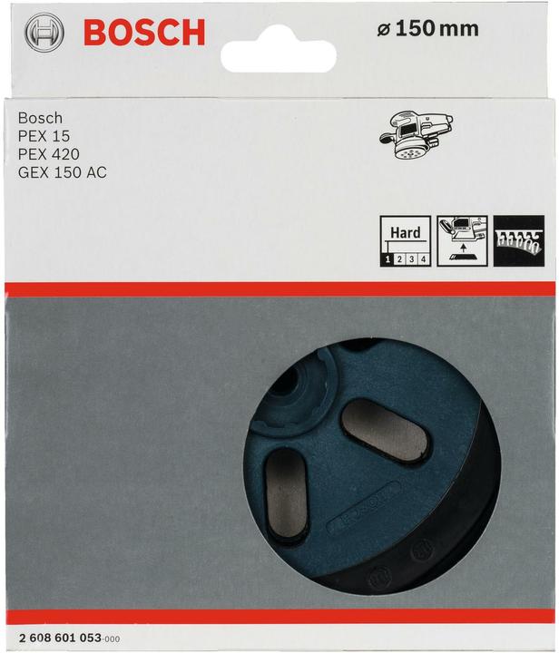 Image du produit Bosch Professional Zubehör Plateau de ponçage dur, 150 mm, pour GEX 150 AC Professional, PEX 15 AE