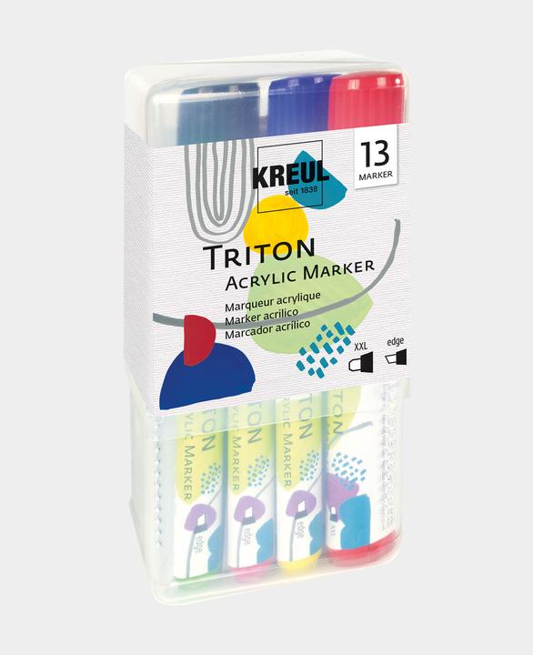 Immagine prodotto Solo Goya Marcatore a vernice acrilica Triton (Verde foglia, Cremisi, Rosso viola, Oro, Bianco, Azzurro, Arancione vero, Blu cobalto, Nero, Zirt, Ossido marrone scuro, 15 mm, 9 x)