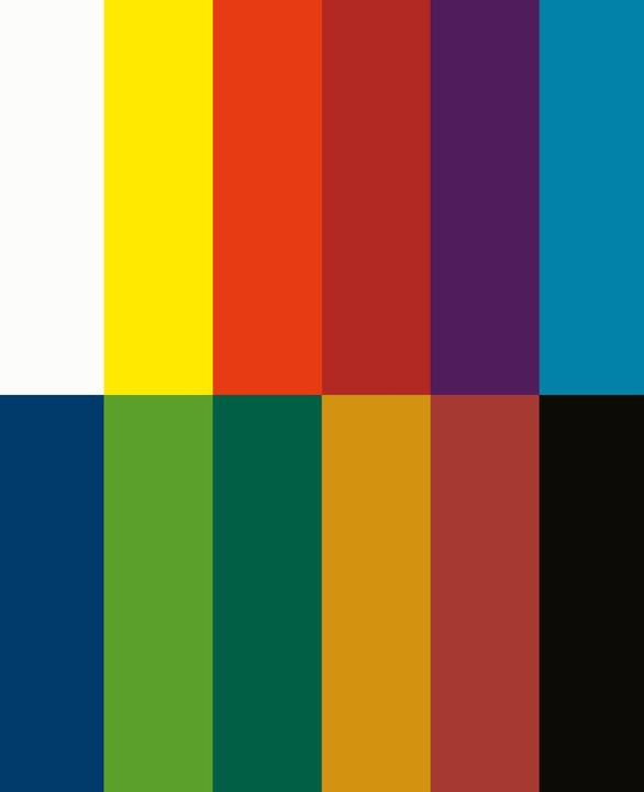 Actual product image Kreul el Greco gouache colours (Light green, Titanium white, Lemon, Prussian blue, vermilion, Brilliant violet, Crimson, Black, Siena burnt, Coelin blue, Ochre yellow, Chrome oxide green, 144 ml)