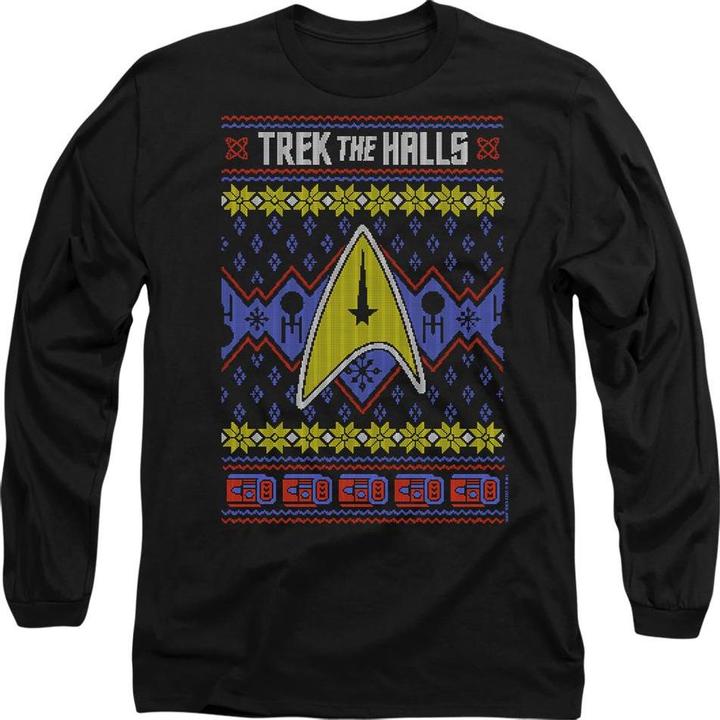 Trek the Halls Ugly TShirt weihnachtliches Design (M)
