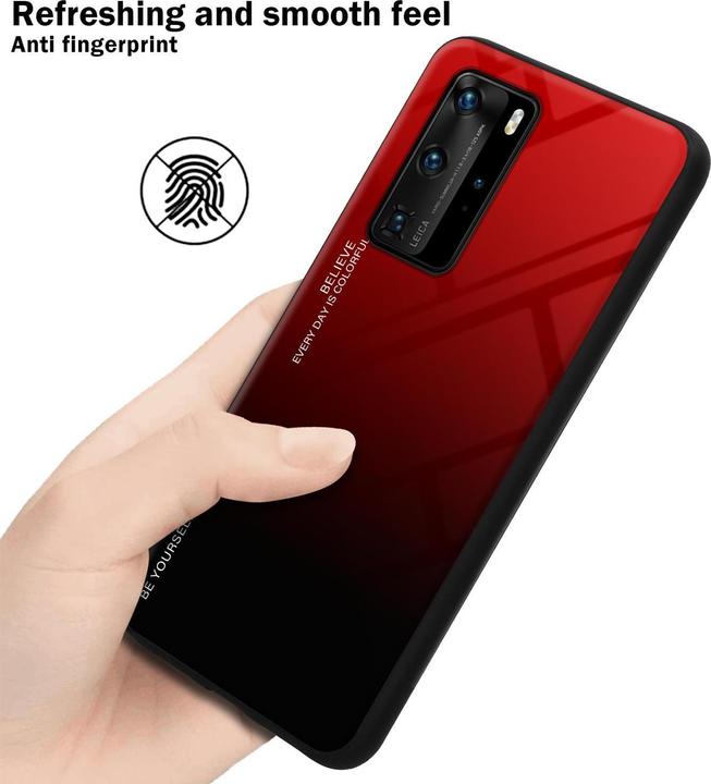 Image du produit Cadorabo Couverture en verre TPU 2 couleurs (Huawei P40 Pro+)