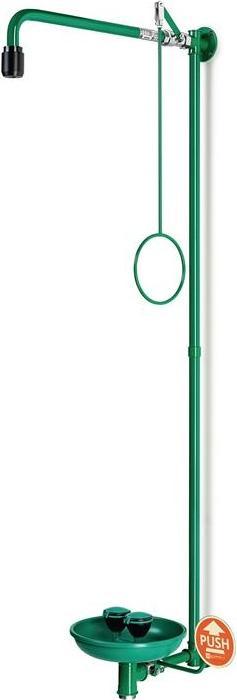 Immagine prodotto B-Safety Doccia di emergenza combinata ClassicLine, vasca di raccolta, doccia di