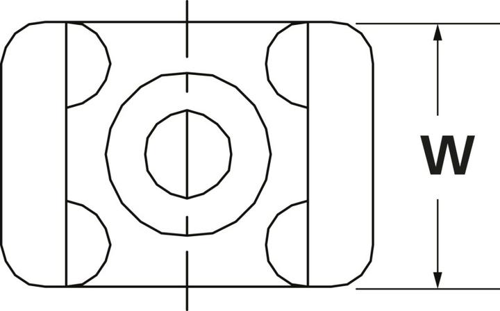 Immagine prodotto HellermannTyton Base per fascetta KR6/8 G5 (Anelli di fissaggio, 18 mm, 100 pz.)