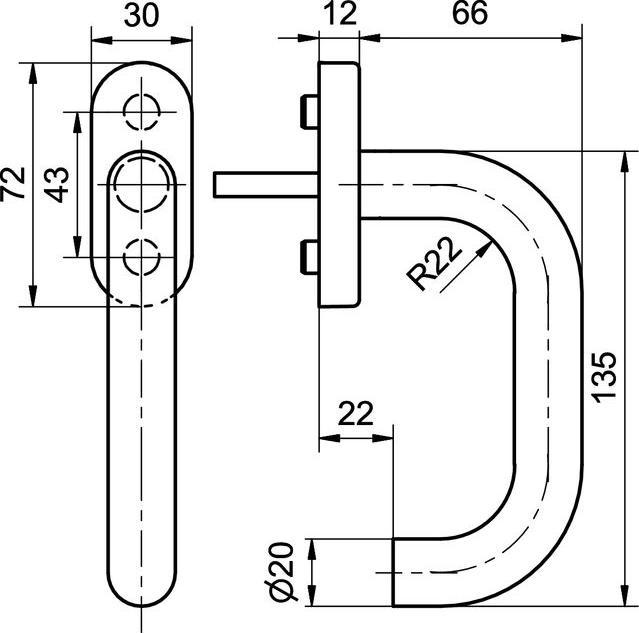 Productafbeelding Glutz Raamgrepen 50000/51001 CF