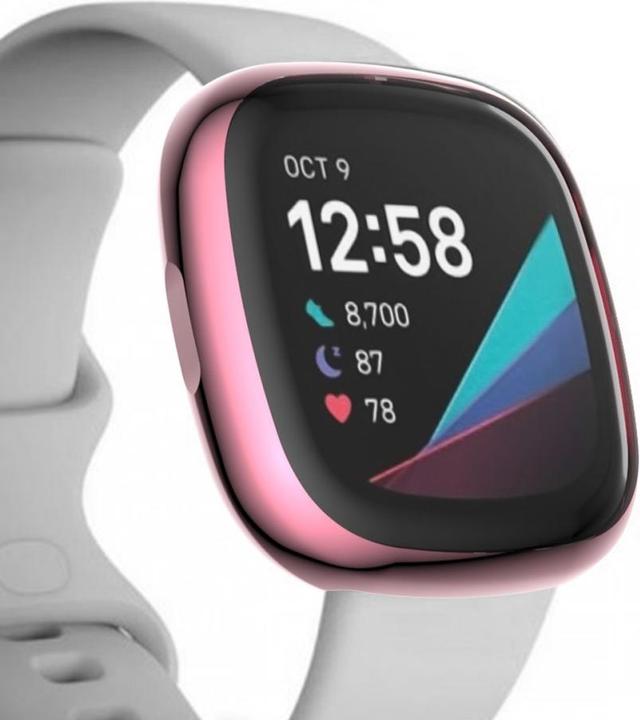 Produktbild Cover-Discount Fitbit Versa 3 / Sense - Gummi Schutz Case rosa