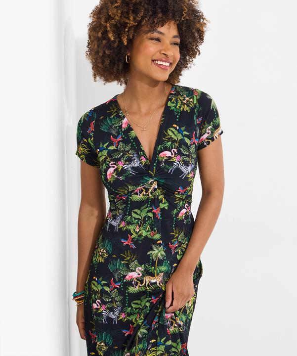 Produktbild Joe Browns Animal Print Short Sleeve Jersey Knee-Length Dress (34)