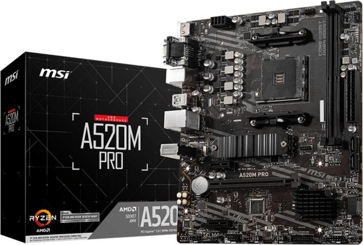 Productafbeelding MSI A520M Pro (AM4, AMD A520, mATX)