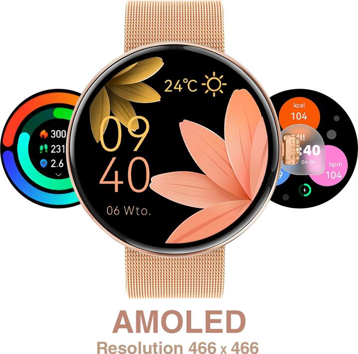 Actual product image Forever smartwatch Forevive 5 SB-365 rosegold