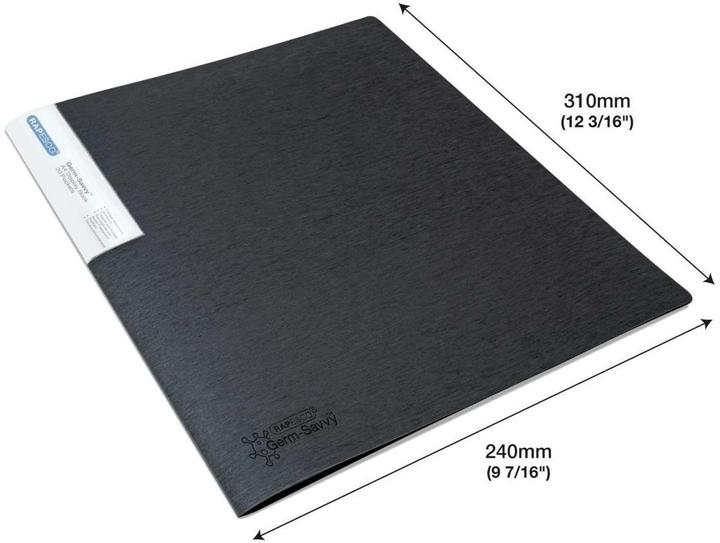 Image du produit Rapesco Livret de présentation aseptique antibactérien A4 noir 240 mm x 310 mm (A4, 2 x)