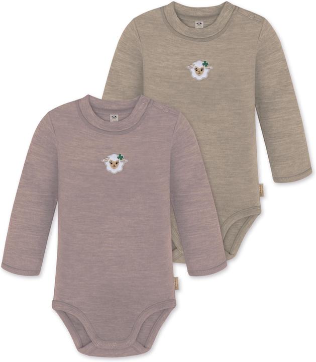 Normani 2er Pack Baby Merino Langarmbody „Tuai" - 9401