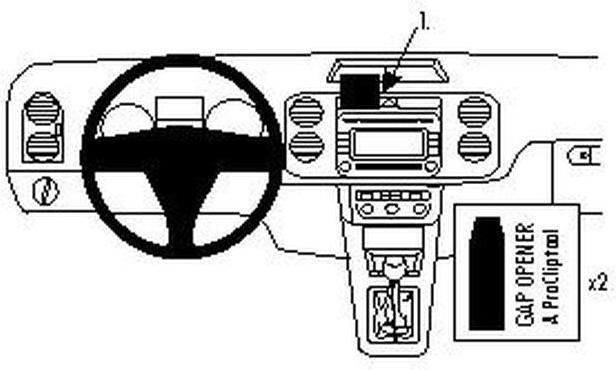 Brodit 854135 Autohalterung VW Golf Plus 05-14