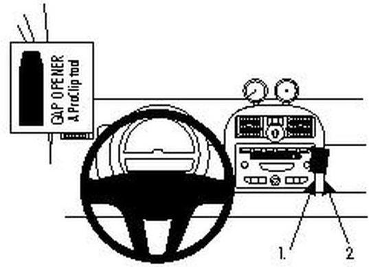 Brodit 854246 Car mount Smart ForTwo 08-10