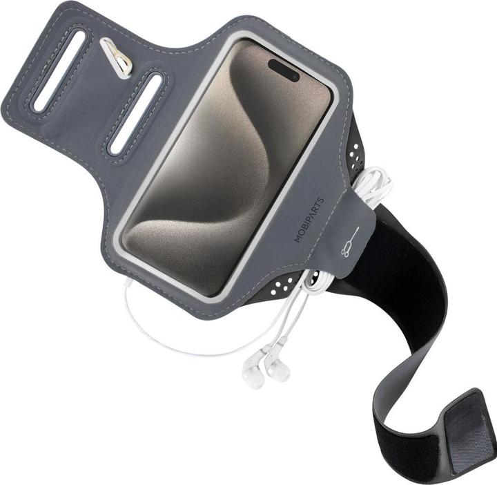Actual product image Mobiparts Comfort Fit Sport Armband Apple iPhone 15 Pro Black